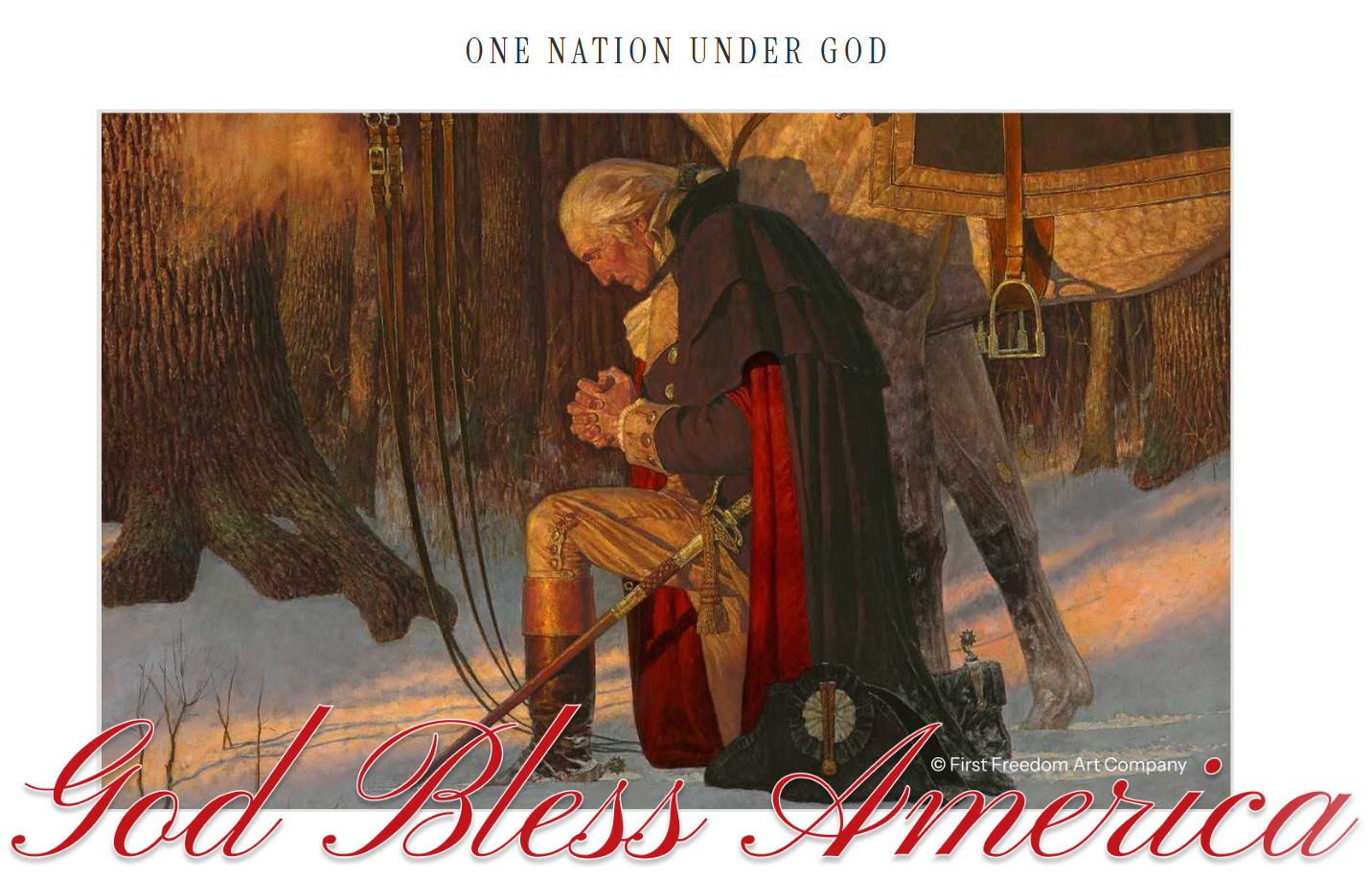 God Bless America – Washington Praying